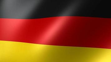 Germany waving flag. Seamless cgi animation highly detailed fabric texture in cinematic slow motion. video