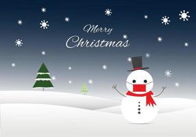 Snowman wearing red face mask celebrating Christmas vector