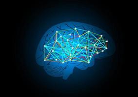 ilustración vectorial de la conexión del cerebro humano vector