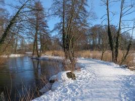 Winter time at a castle in germany photo