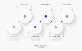 Vector Infographic label design template with icons and 6 options or steps. Can be used for process diagram, presentations, workflow layout, banner, flow chart, info graph.