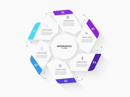 Vector Infographic label design template with icons and 6 options or steps. Can be used for process diagram, presentations, workflow layout, banner, flow chart, info graph.