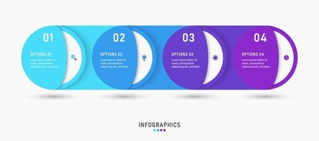 Vector Infographic label design template with icons and 4 options or steps. Can be used for process diagram, presentations, workflow layout, banner, flow chart, info graph.