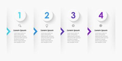 Vector Infographic label design template with icons and 4 options or steps. Can be used for process diagram, presentations, workflow layout, banner, flow chart, info graph.