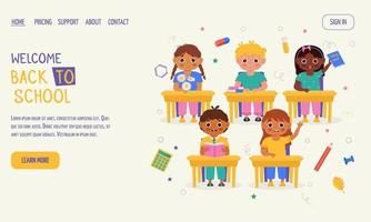 Back to school banner design with colorful funny school character, education items. Colorful back to school templates for invitation, poster, banner, promotion,sale etc. vector