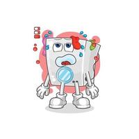 mascota de dibujos animados de lavadora vector