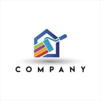 Painting Real Estate Logo. House Painting Logo