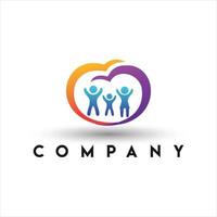 Happy Family Logo. People Connect Logo vector