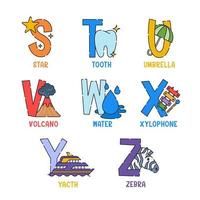 conjunto de iconos del alfabeto vector