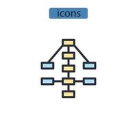 decision tree icons  symbol vector elements for infographic web