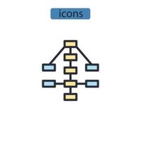 decision tree icons  symbol vector elements for infographic web