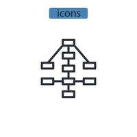decision tree icons  symbol vector elements for infographic web