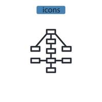 iconos de árbol de decisión símbolo elementos vectoriales para web infográfico vector