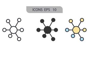 q aprendizaje iconos símbolo elementos vectoriales para infografía web vector