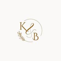 KB initial wedding monogram logo vector