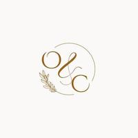 OC initial wedding monogram logo vector