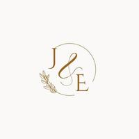 JE initial wedding monogram logo vector