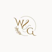 WG initial wedding monogram logo vector