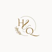 HQ initial wedding monogram logo vector