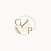 GP initial wedding monogram logo vector