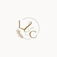 LC initial wedding monogram logo vector