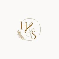 HS initial wedding monogram logo vector