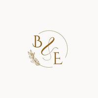 BE initial wedding monogram logo vector