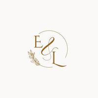 EL initial wedding monogram logo vector