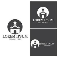 Fortress icon and symbol vector template