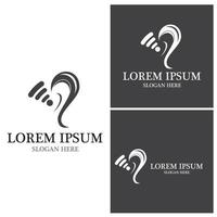 Hearing Logo Template vector