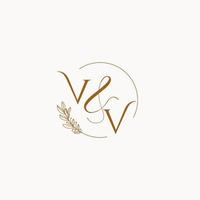 VV initial wedding monogram logo vector