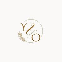 YO initial wedding monogram logo vector