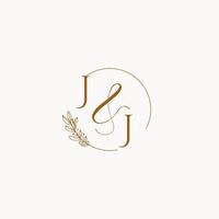 JJ initial wedding monogram logo vector