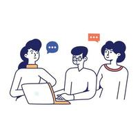 A flat vector denoting a meeting