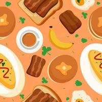 Breakfast Seamless Background vector