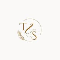 TS initial wedding monogram logo vector