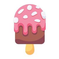 A customizable flat icon of popsicle vector