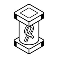 A dna helix icon in isometric design vector