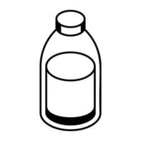 Trendy outline icon design of syrup vector
