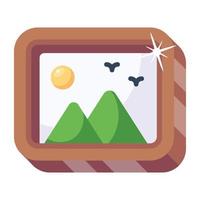 A landscape flat icon download vector
