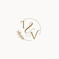 IV initial wedding monogram logo vector