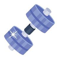 flat icon of weight lifting dumbbell