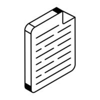 Modern file format line icon download vector