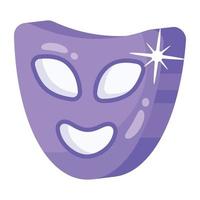 A comedy mask flat icon vector