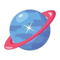 Get this amazing flat icon of space orbit vector