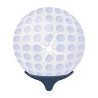 Flat editable icon of a golf ball vector