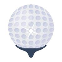 icono editable plano de una pelota de golf vector