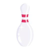 A scalable flat icon of a bowling pin vector