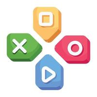 Icon of media buttons flat design vector