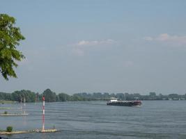 Xanten city and the river rhine photo